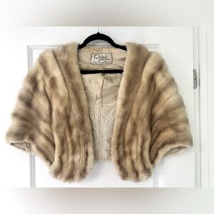 La Belle Vintage MINK Stole : Cape